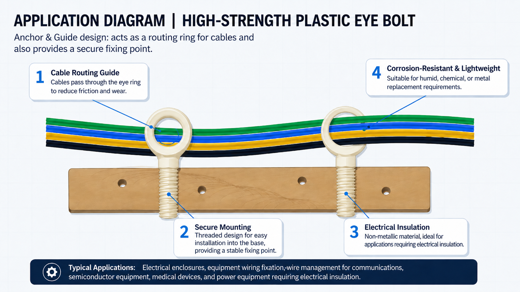 High-Strength Plastic Eyebolt